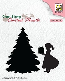 Nellie Snellen Clear Stamp Christmas Silhouette - Thank you Santa