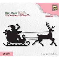 Nellie Snellen Clear Stamp Christmas Silhouette - Ho ho Santaclaus