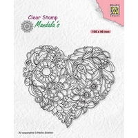 Nellie Snellen Clear Stamp Mandalas - Flower Heart 