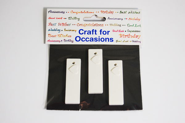 White Small Rectangle Tags x3