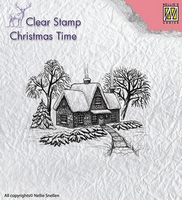 Nellie Snellen Clear Stamp Christmas Time - Idyllic Winter Scene