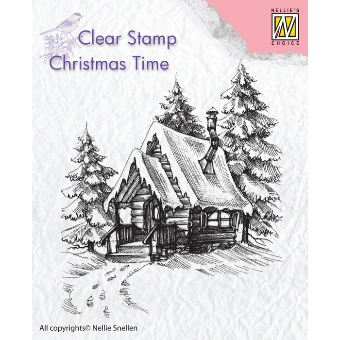 Nellie Snellen Clear Stamp Christmas Time - Snowy House 2