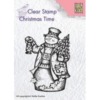 Nellie Snellen Clear Stamp Christmas Time - Snowman with Lantern