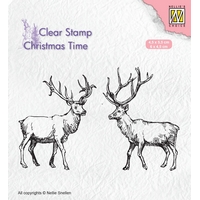 Nellie Snellen Clear Stamp Christmas Time - Two Reindeer