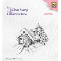 Nellie Snellen Clear Stamp Christmas Time - Cosily Snowy Cottage