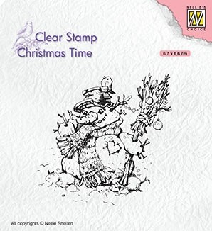 Nellie Snellen Clear Stamp Christmas Time - Snowman