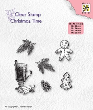 Nellie Snellen Clear Stamp Christmas Time - Christmas Decorations