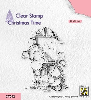 Nellie Snellen Clear Stamp Christmas Time - Present Delivery