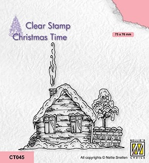 Nellie Snellen Clear Stamp Christmas Time - Snowy Cottage 2