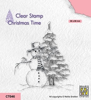 Nellie Snellen Clear Stamp Christmas Time - Snowman
