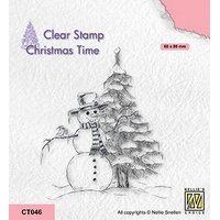 Nellie Snellen Clear Stamp Christmas Time - Snowman