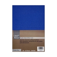 Craft Artist A4 Double Sided Glitter Card - Midnight Blue Craft Artist A4 Double Sided Glitter Card - Midnight Blue