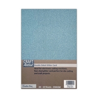 Craft Artist A4 Double Sided Glitter Card - Baby Blue Craft Artist A4 Double Sided Glitter Card - Baby Blue