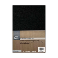 Craft Artist A4 Double Sided Glitter Card - Black Craft Artist A4 Double Sided Glitter Card - Black