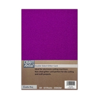 Craft Artist A4 Double Sided Glitter Card - Purple Craft Artist A4 Double Sided Glitter Card - Purple