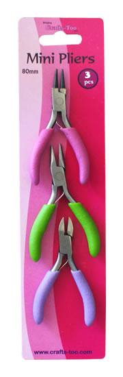 Crafts Too Mini Pliers Set of 3 80mm