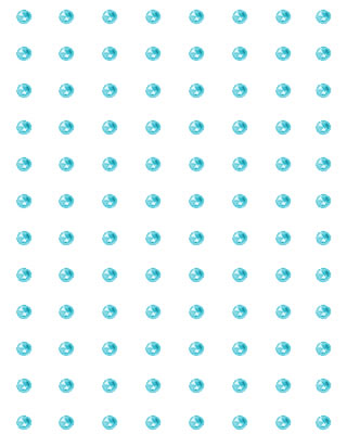 Crafts Too Rhinestone Stickers 3mm 96 Dots - Turquoise