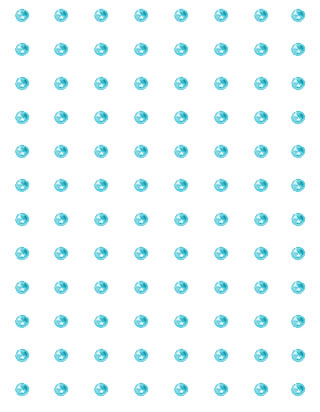 Crafts Too Rhinestone Stickers 3mm 96 Dots - Turquoise
