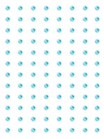 Crafts Too Rhinestone Stickers 3mm 96 Dots - Turquoise
