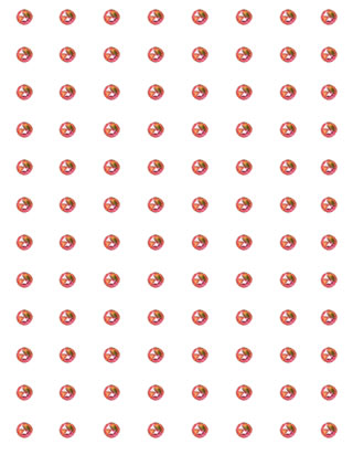 Crafts Too Rhinestone Stickers 3mm 96 Dots - Red