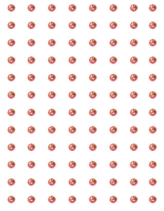 Crafts Too Rhinestone Stickers 3mm 96 Dots - Red