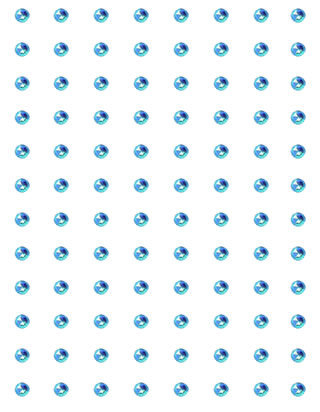 Crafts Too Rhinestone Stickers 3mm 96 Dots - Blue