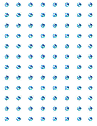 Crafts Too Rhinestone Stickers 3mm 96 Dots - Blue