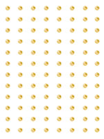 Crafts Too Rhinestone Stickers 3mm 96 Dots - Gold