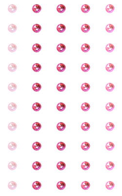 Crafts Too Rhinestone Stickers 5mm 50 Dots - Mixed Pink