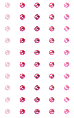 Crafts Too Rhinestone Stickers 5mm 50 Dots - Mixed Pink