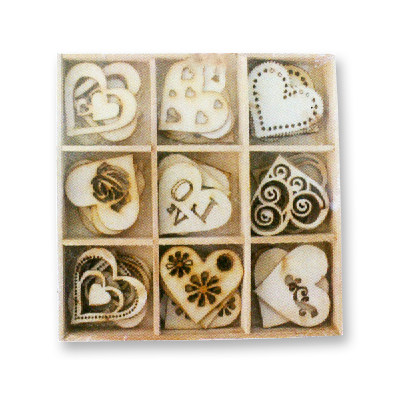 SALE Crafts Too Wooden Elements Shapes - Love