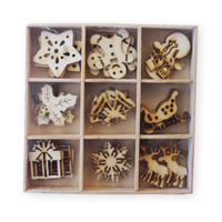 Crafts Too Wooden Elements Shapes - Christmas