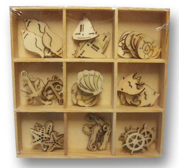 SALE Crafts Too Wooden Elements Shapes - Sealife