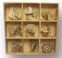 SALE Crafts Too Wooden Elements Shapes - Sealife