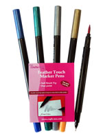 Crafts Too Feather Touch Marker Pens - Christmas Colours (5pcs) Crafts Too Feather Touch Marker Pens - Christmas Colours (5pcs)