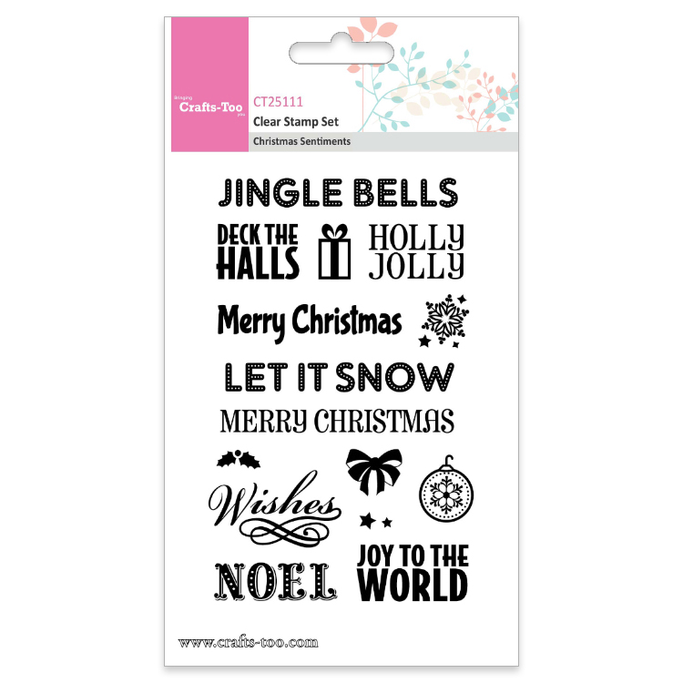 Crafts Too Clear Stamp Set - Christmas Sentiments (15pcs)