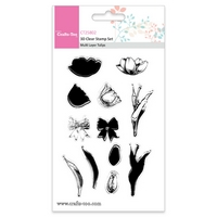 Crafts Too 3D Clear Stamp Set - Multi Layer Tulips (12pcs)