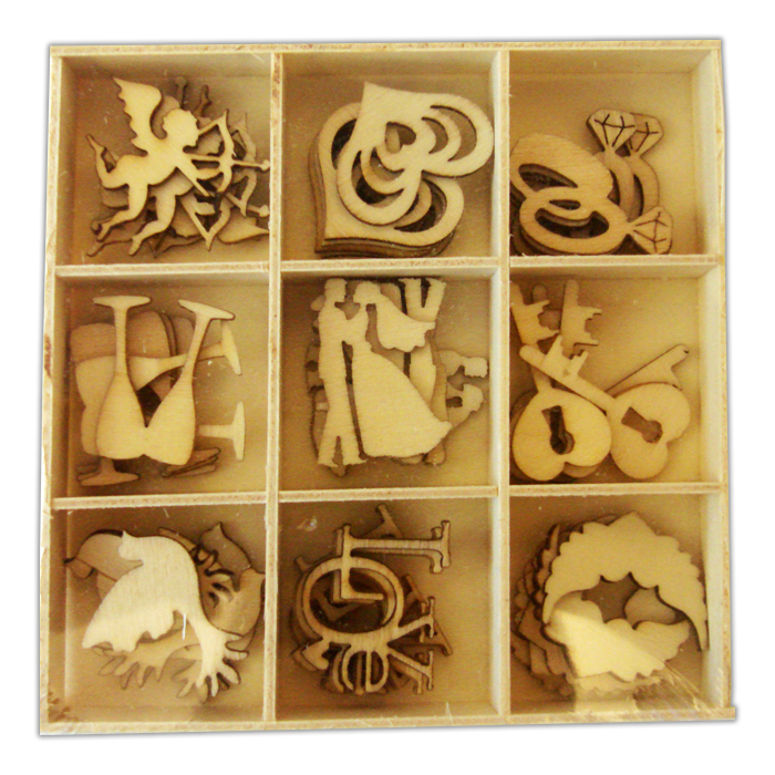 SALE Crafts Too Wooden Elements Shapes - Wedding