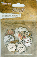 Crafts Too Vintage Selection - Chipboard Buttons 24pcs