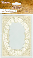 Crafts Too Vintage Selection - Lace Frame Stickers 2pcs