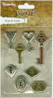 Crafts Too Vintage Selection - Keys & Locks 8pcs