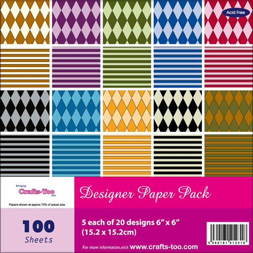 Crafts Too Designer Paper Pack - 6x6