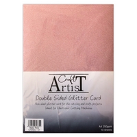 Craft Artist A4 Double Sided Glitter Card - Baby Pink Craft Artist A4 Double Sided Glitter Card - Baby Pink
