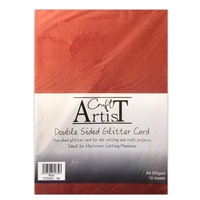 Craft Artist A4 Double Sided Glitter Card - Red Craft Artist A4 Double Sided Glitter Card - Red