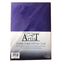 Craft Artist A4 Double Sided Glitter Card - Airforce Blue Craft Artist A4 Double Sided Glitter Card - Airforce Blue