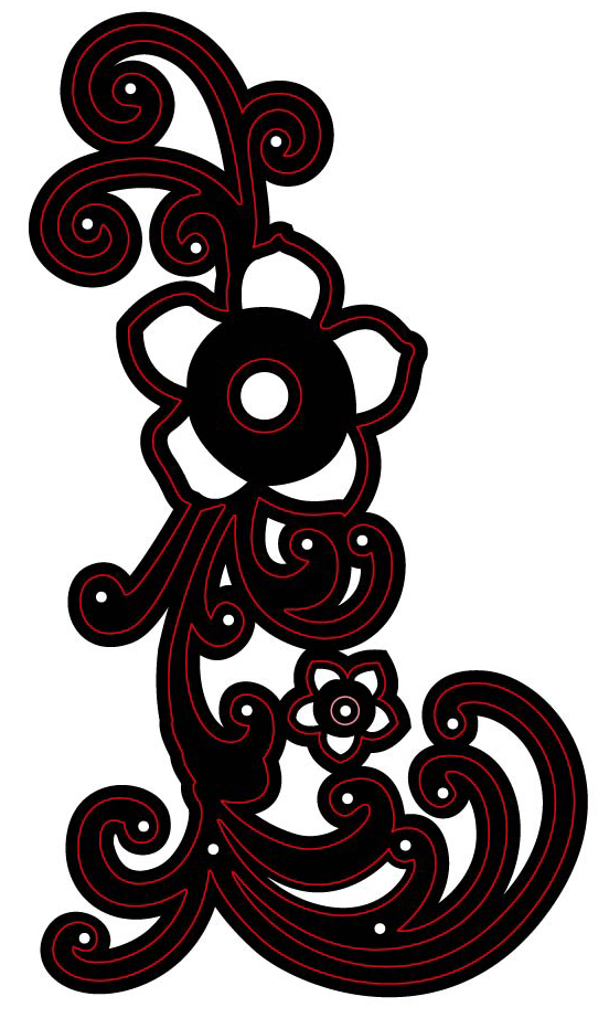 Crafts Too Cutting and Embossing Stencils - Flower and Swirl