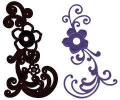 Crafts Too Cutting and Embossing Stencils - Flower and Swirl