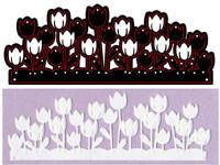 Crafts Too Cutting and Embossing Stencils - Tulips Garden