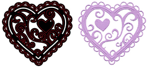 Crafts Too Cutting and Embossing Stencils - Hearts Delight