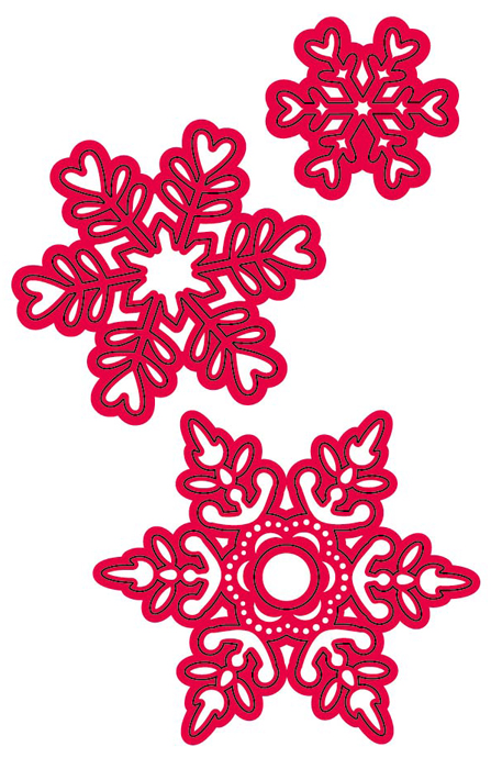 Crafts Too Cutting and Embossing Stencils - Fresh Snow